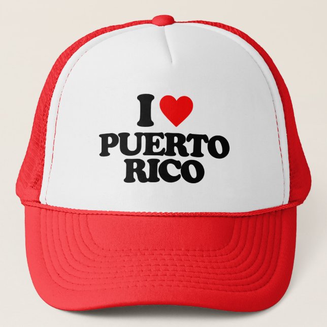 I LOVE PUERTO RICO TRUCKER HAT (Front)