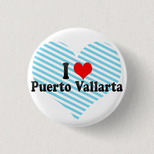 I Love Puerto Vallarta, Mexico 3 Cm Round Badge