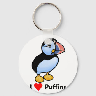 I love Puffins Key Ring