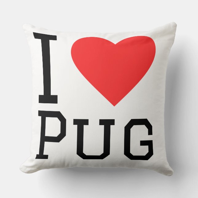 I love pug  cushion (Front)