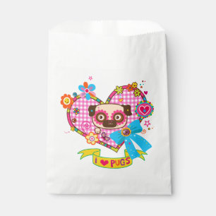 I Love Pugs! Favour Bags