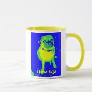I Love Pugs, Mug