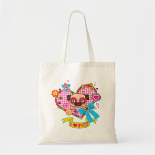 I Love Pugs! Tote Bag