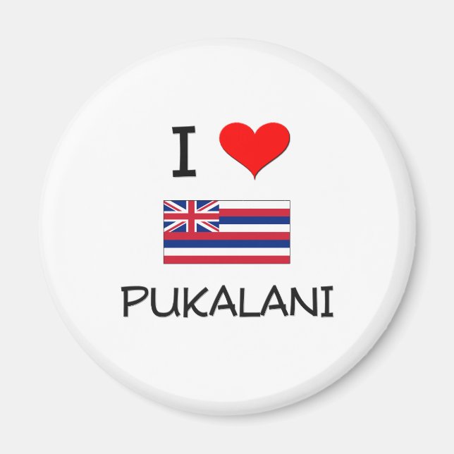 I Love PUKALANI Hawaii Magnet (Front)