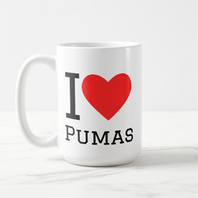 I love pumas coffee mug (Left)