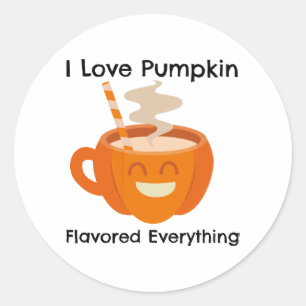 I Love Pumkin Flavour Everything Classic Round Sticker