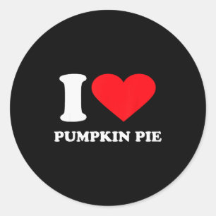 I Love Pumpkin E I Heart Pumpkin E  Classic Round Sticker