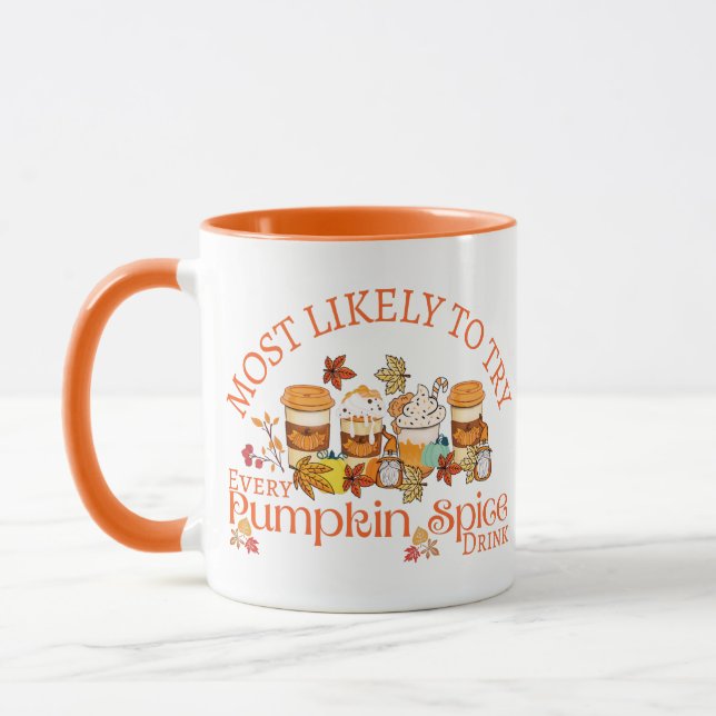 I Love Pumpkin Spice Drinks Mug (Left)