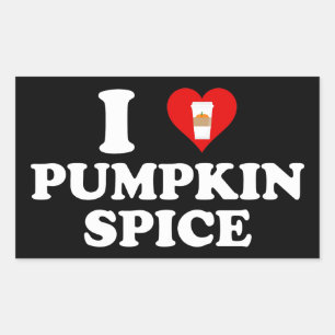 I Love Pumpkin Spice Rectangular Sticker