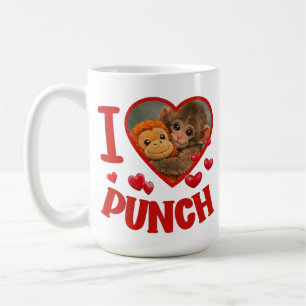 I Love Punch Cute Baby Monkey Punch, cute baby mon Coffee Mug