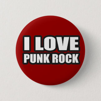 I LOVE PUNK ROCK for punk girls an guys 6 Cm Round Badge