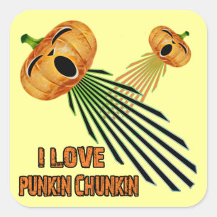 I Love Punkin Chunkin Square Sticker