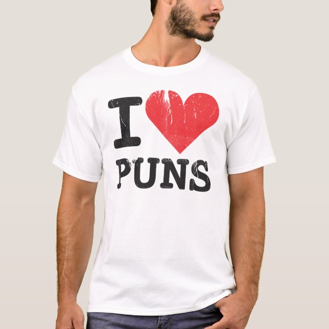I Love Puns Basic T-Shirt (Front)