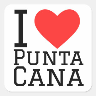 I love punta cana square sticker