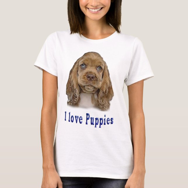 I love puppies girls T-Shirt (Front)