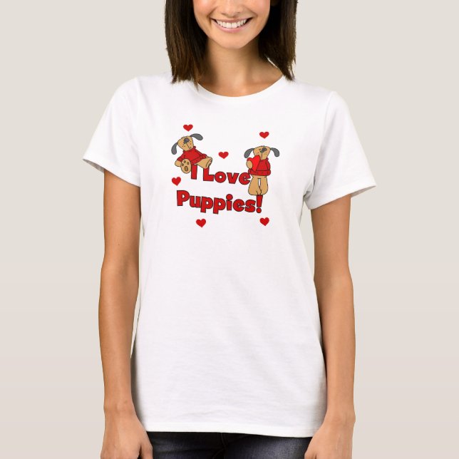 I Love Puppies Tshirts and Gifts (Front)