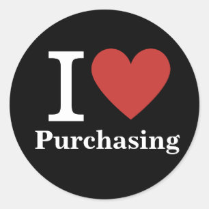 I ❤️ Love Purchasing (for Employees) CUSTOM Classic Round Sticker