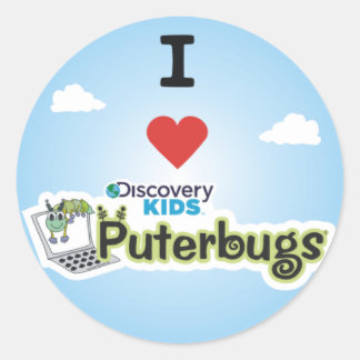 I Love Puterbugs Classic Round Sticker