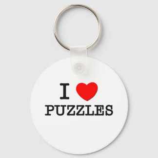 I Love Puzzles Key Ring