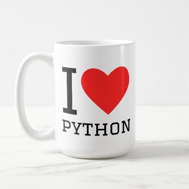 I love Python Coffee Mug (Left)