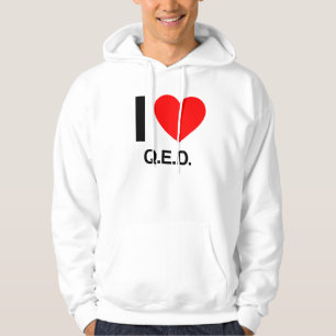 i love q.e.d. hoodie