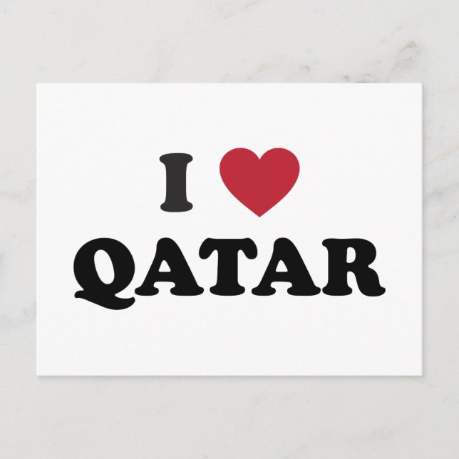 I Love Qatar Postcard (Front)