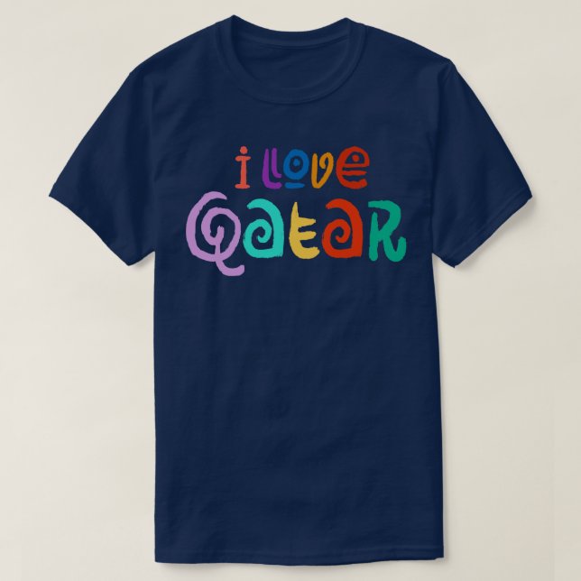 I Love Qatar T-Shirt (Design Front)