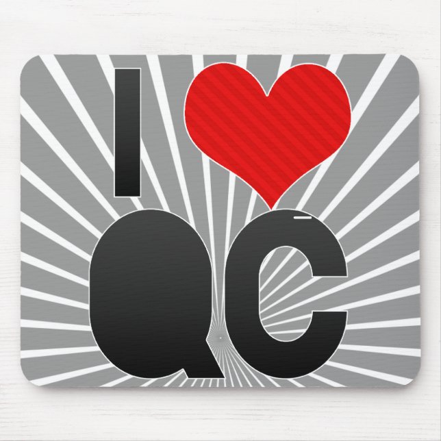 I Love QC Mouse Mat (Front)