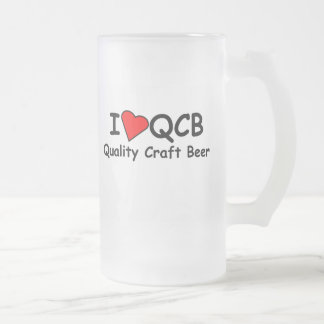 I Love QCB (Quality Craft Beer)  Frosted Mug