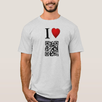 I Love QR Code T-Shirt Template