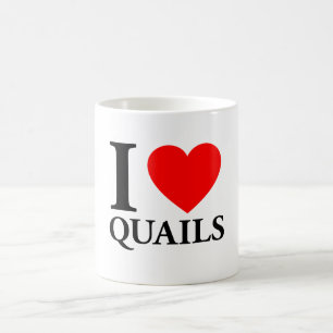 I Love Quails Coffee Mug