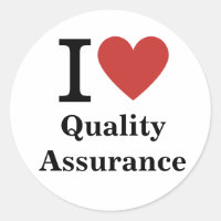 I ❤️ Love Quality Assurance STICKER