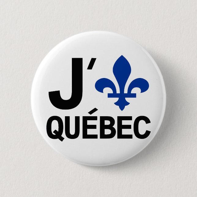 I Love Quebec 6 Cm Round Badge (Front)