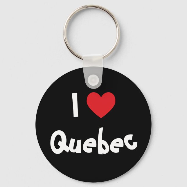 I Love Quebec Key Ring (Front)