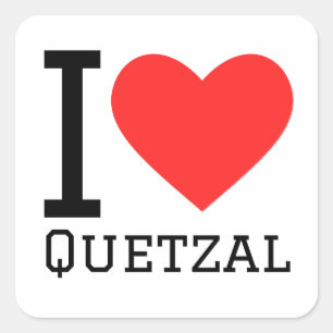 I love quetzal square sticker