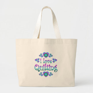 I Love Quilting Large Tote Bag
