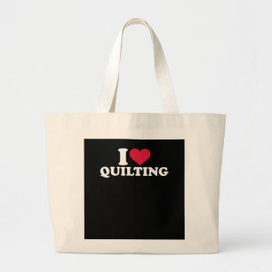 I Love Quilting Premium Large Tote Bag