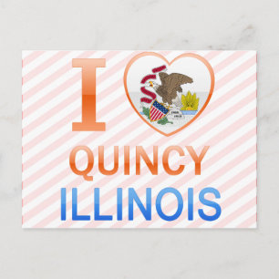 I Love Quincy, IL Postcard