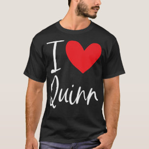I Love Quinn Name Personalized Boy Man BFF Friend T-Shirt