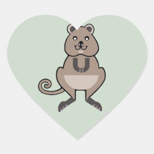 I love QUOKKAS - Wildlife - Marsupial - Heart Sticker