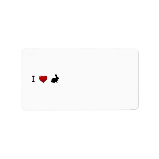 "I Love Rabbits" Address Labels (Front)