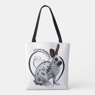 I Love Rabbits All Over Print Bag