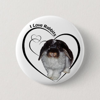 I Love Rabbits Badge