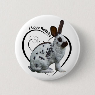 I Love Rabbits Badge