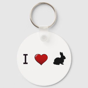 "I Love Rabbits" Keychain