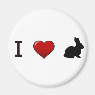 "I Love Rabbits" Magnet