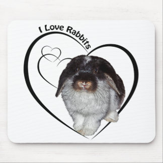 I Love Rabbits Mousemat