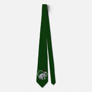 I Love Rabbits Tie Double Sided (Green)