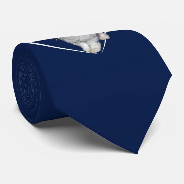 I Love Rabbits Tie (Navy) (Rolled)