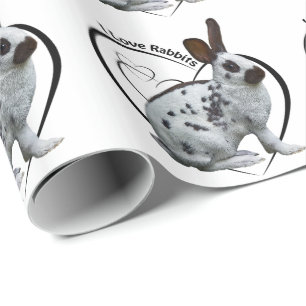 I Love Rabbits Wrapping Paper
